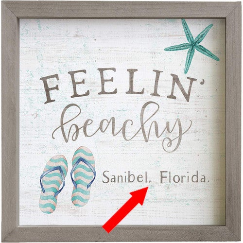 Feelin' Beachy Personalized Wall Art