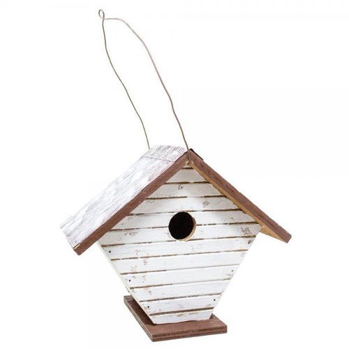 White Shiplap Wren Birdhouse