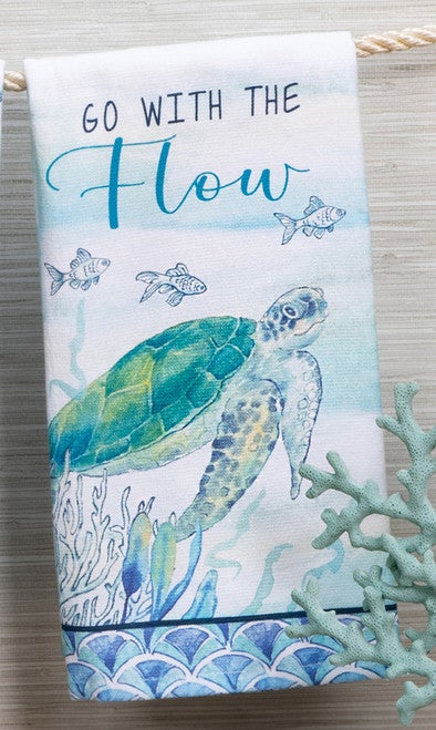 Sea Turtle Flow Dual Purpose Terry Towel