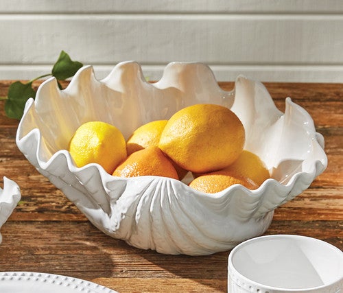 Seashell Ripples Ceramic Serving Bowl
