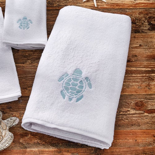 Azure Turtle Bath Towel