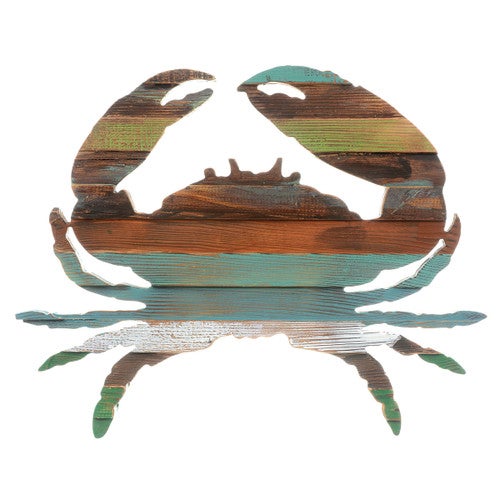Wood Slat Crab Wall Art
