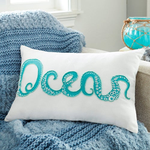 Turquoise Tentacles Pillow