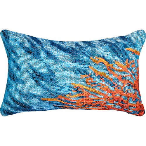 Fire Coral Oblong Accent Pillow