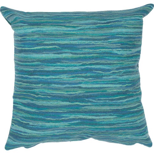 Ocean Stripes Square Accent Pillow - Aqua