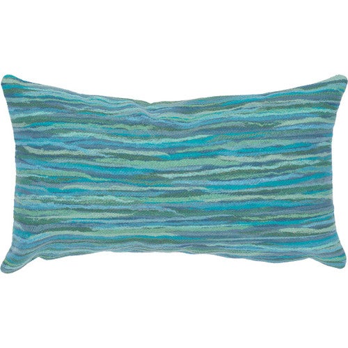 Ocean Stripes Oblong Accent Pillow - Aqua