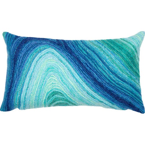 Aqua Currents Oblong Accent Pillow