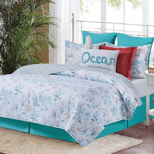 Coral Ocean Quilt Bedding Collection