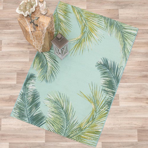 Paia Palms Aqua Indoor/Outdoor Rug Collection