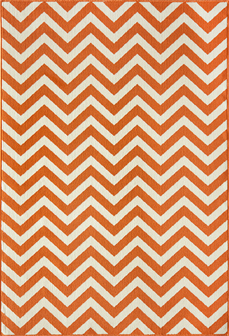 Baja Chevron Orange Rug - 2 x 4