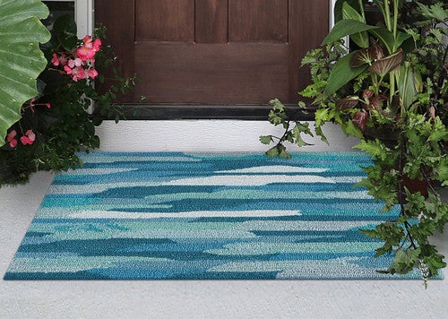 Abstract Tide Indoor/Outdoor Rug - 2 x 3