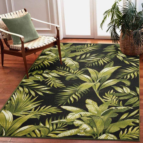 Nosara Leaves Indoor/Outdoor Rug - 5 x 8