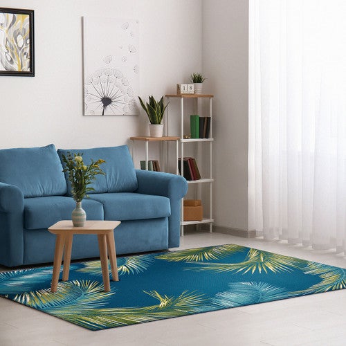 Paia Palms Navy Indoor/Outdoor Rug - 7 x 9 - OUT OF STOCK UNTIL 04/30/2025