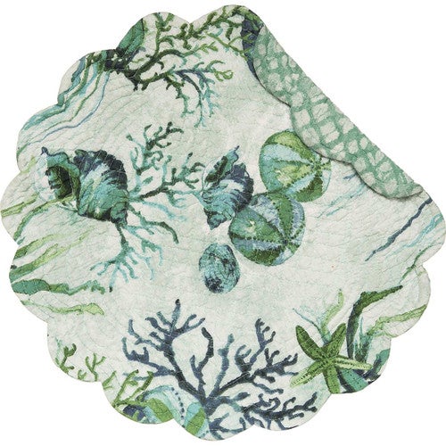 Emerald Waters Round Placemats - Set of 6
