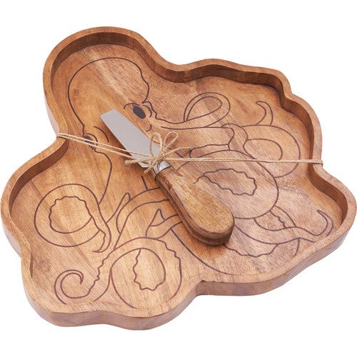 Octopus Serving Board with Spreader