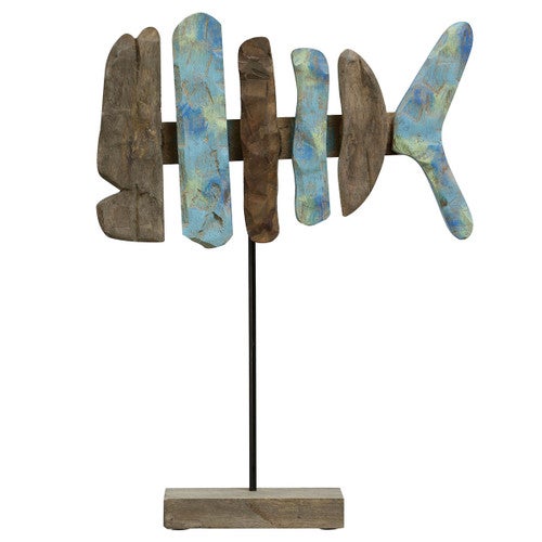 Fossil Fish Sculpture - Tall