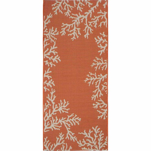 Orange Coral Cluster Rug - 2 x 5 - OUT OF STOCK UNTIL 04/30/2025
