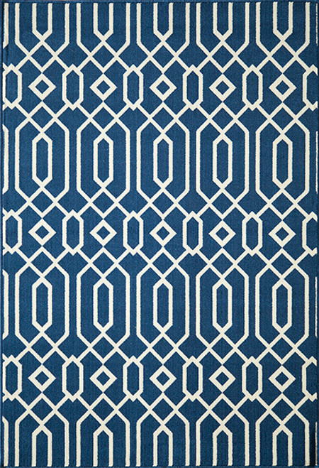 Baja Diamond Geo Navy Rug - 5 x 8