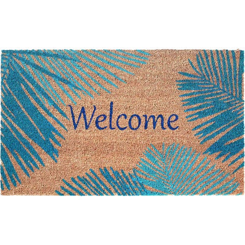 Blue Palm Welcome Coir Mat - 2 x 3