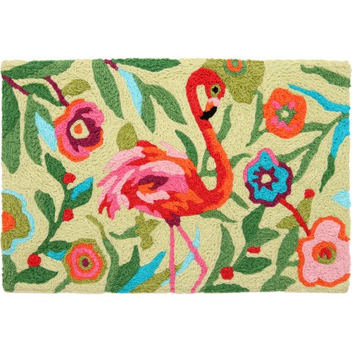 Floral Flamingo Indoor/Outdoor Accent Rug