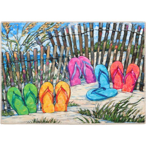 Five Sandal Pairs Accent Rug