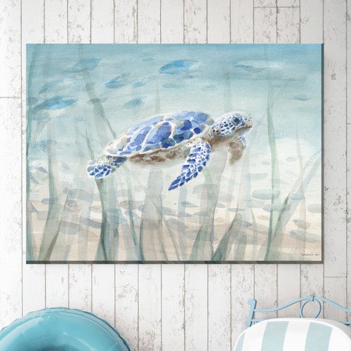Blue Turtle Outdoor Wall Art