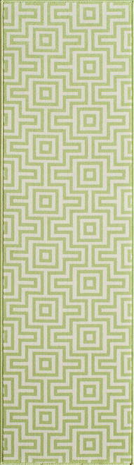 Baja Green Fret Rug - 2 x 8