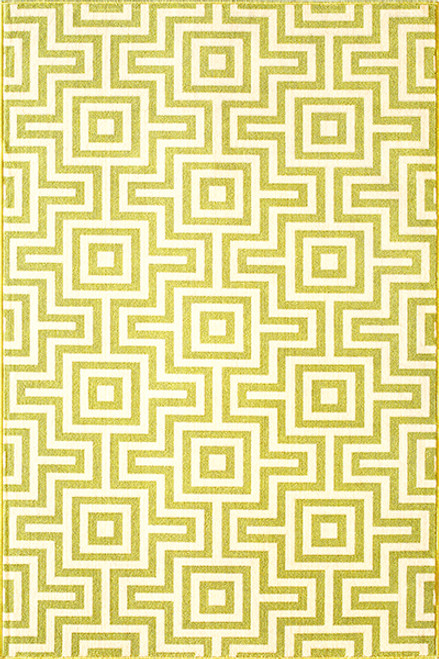 Baja Green Fret Rug - 4 x 6