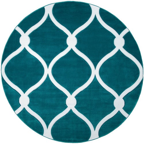 Turquoise Net Rug - 8 Ft. Round