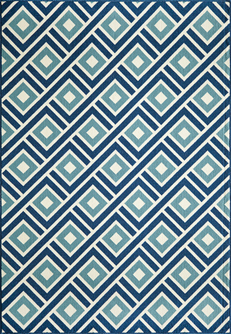 Baja Turkish Tile Blue Rug - 8 x 11