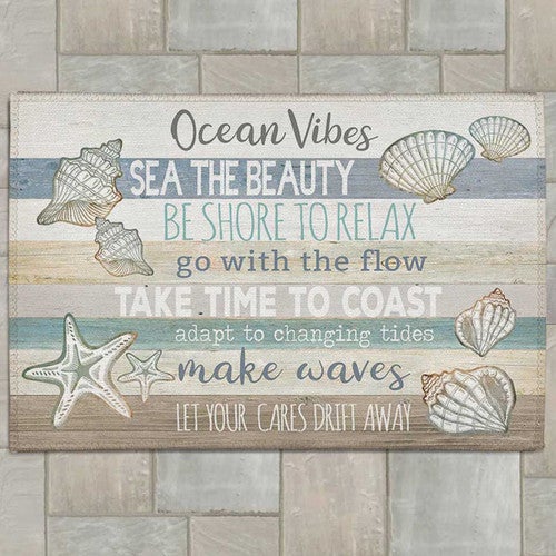Ocean Vibes Outdoor Rug - 5 x 7