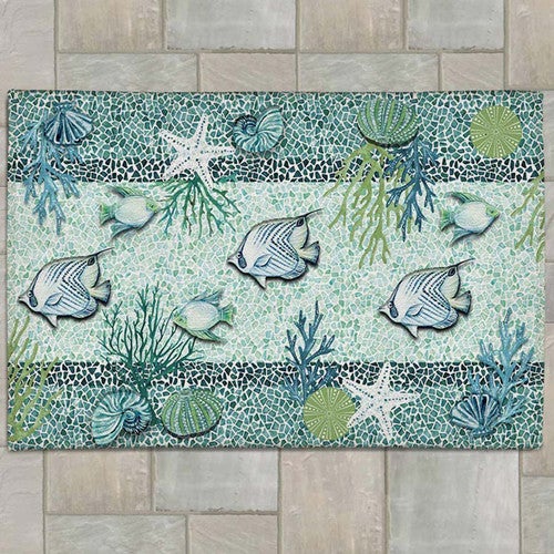 Beach Mosaic Outdoor Rug - 4 x 6