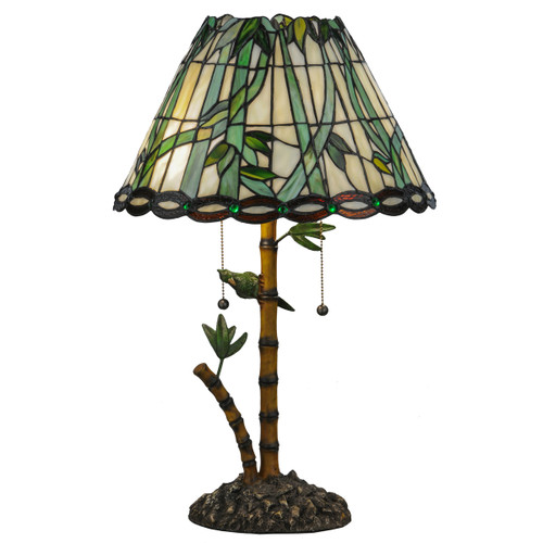 Bamboo Stained Glass Table Lamp