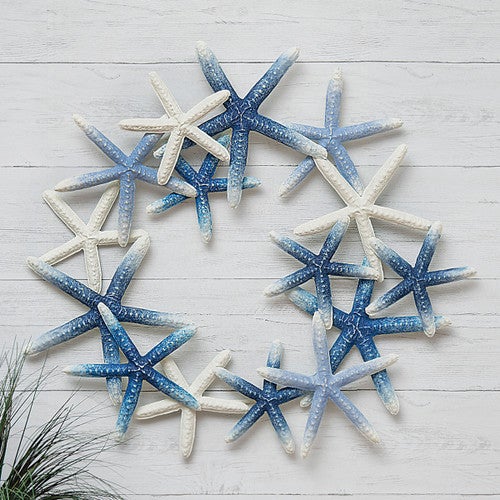 Azure Starfish Metal Wreath - CLEARANCE