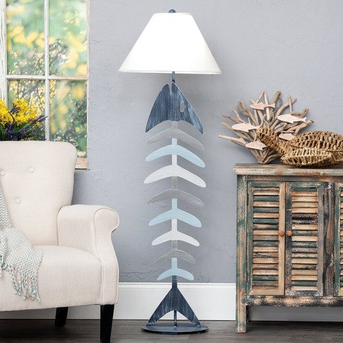 Blue Bonefish Floor Lamp