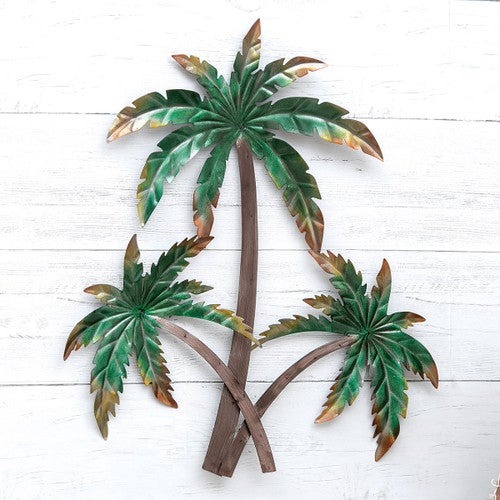 Golden Palms Metal Wall Art