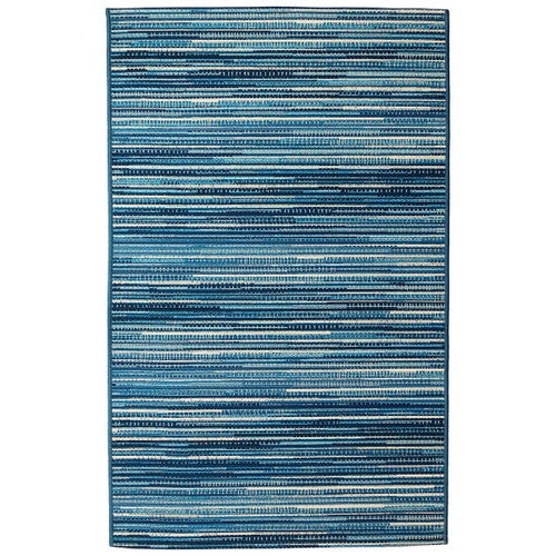 Pacific Stripes Blue Indoor/Outdoor Rug - 3 x 4