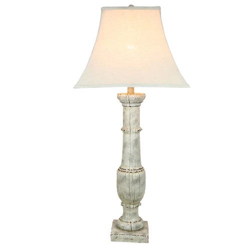 Creamy Rustic Table Lamp
