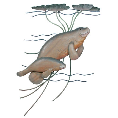 Mama & Baby Manatee Wall Art