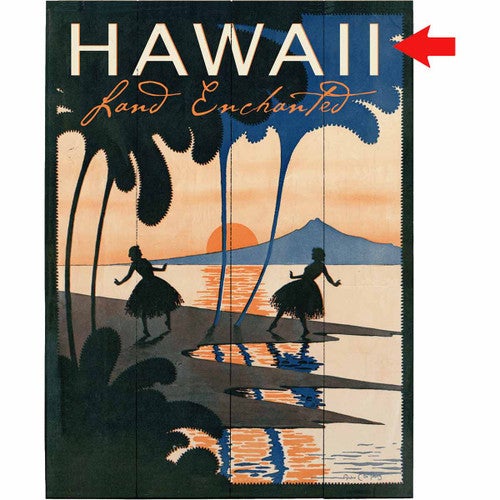 Hawaiian Escape Personalized Wood Sign