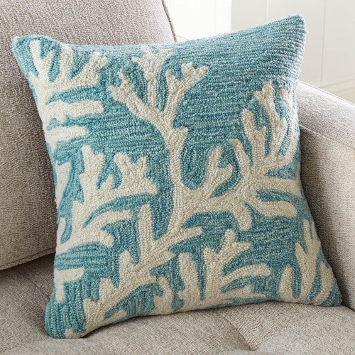 Barrier Reef Blue Indoor/Outdoor Pillow