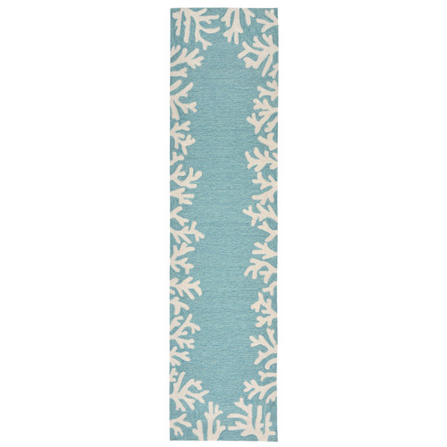 Barrier Reef Blue Indoor/Outdoor Rug - 2 x 8