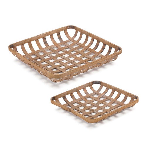 Nesting Bamboo Trays - Set of 2
