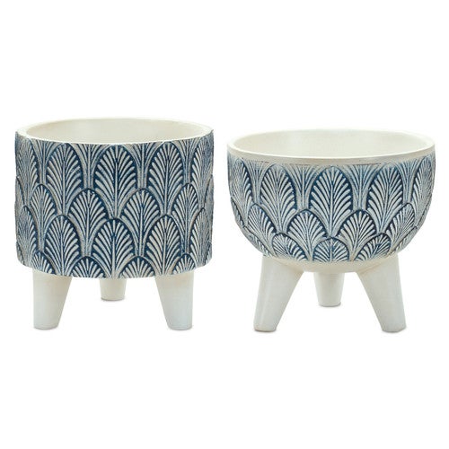Leafy Elevated Planters - Set of 2