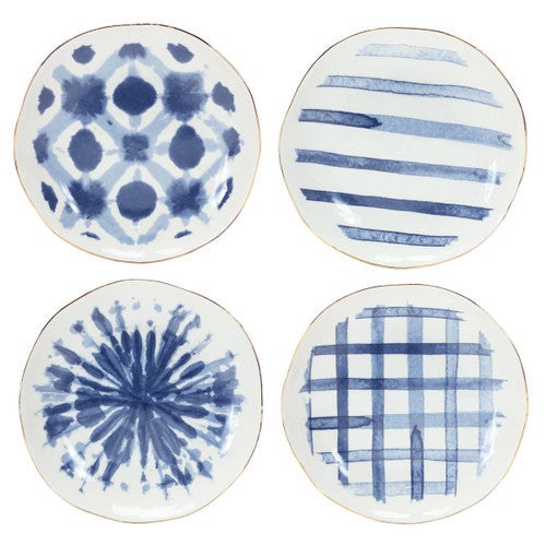 Groovy Seas Ceramic Plates - Set of 4