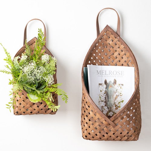 Bamboo Nest Hanging Baskets - Set of 2