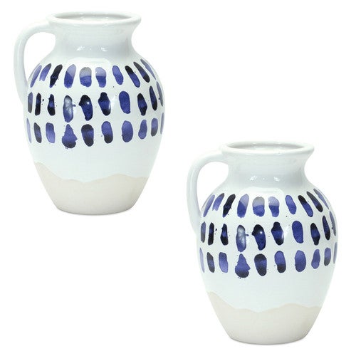 Ink Dots Pitcher Vases - Set of 2