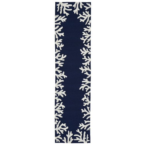 Barrier Reef Navy Indoor/Outdoor Rug - 2 x 8