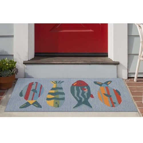 Which Way Fish Indoor/Outdoor Rug - 2 x 3 - OUT OF STOCK UNTIL 05/14/2025
