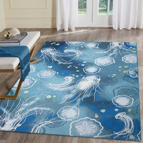 Flowing Jellyfish Indoor/Outdoor Rug - 5 x 8
